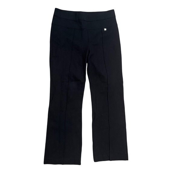 Anne Klein Pants - Anne Klein Womens Black Pintuck Ponte Knit Pull On Dress Pants Career Trousers
